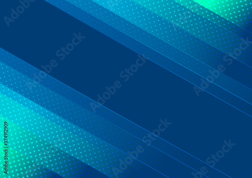 Abstract blue tone diagonal background. Modern style with dot decoration.