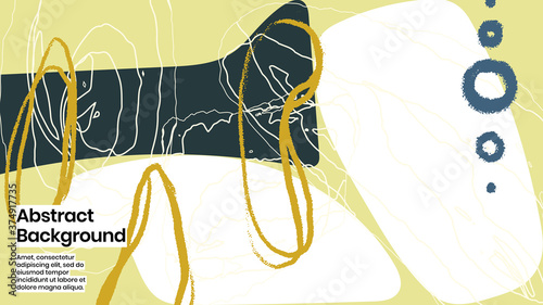 Abstract background illustration. Colorful lines, scribble and paint strokes. Decorative chaos wallpaper, backdrop. Hand drawn texture, decor elements and shapes. Eps10 vector.