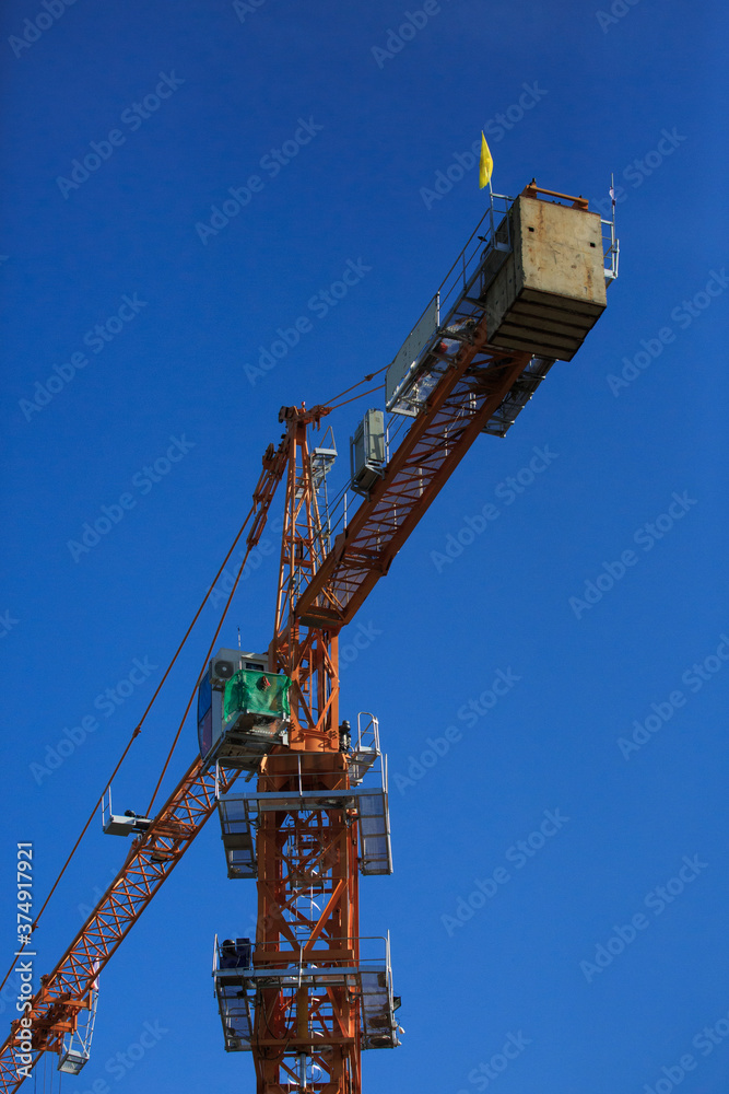 Naklejka premium crane on a construction site
