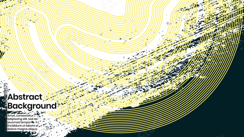Abstract background illustration. Striped shapes and paint strokes. Decorative minimal background, backdrop. Hand drawn texture and outline shapes. Eps10 vector.