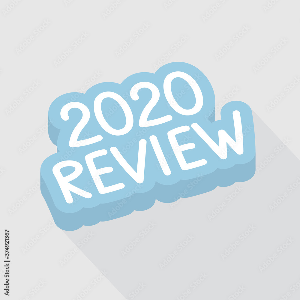 2020 year review concept - vector illustration