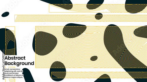 Abstract background illustration. Striped shapes and liquid strokes. Decorative minimal background, backdrop. Outline texture, geometric elements and flow shapes. Eps10 vector.
