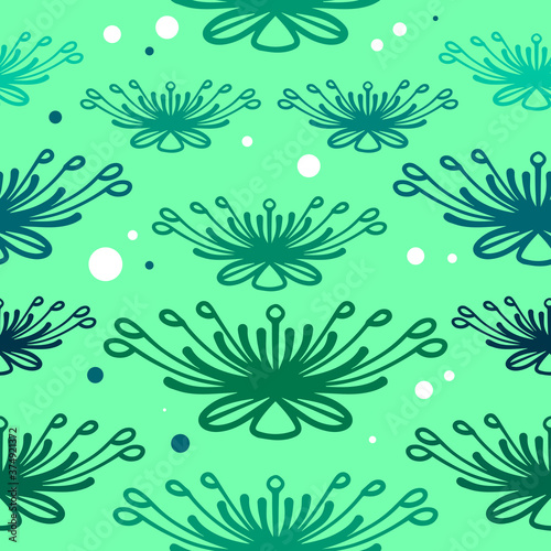 tropical flowers seamless pattern vector background