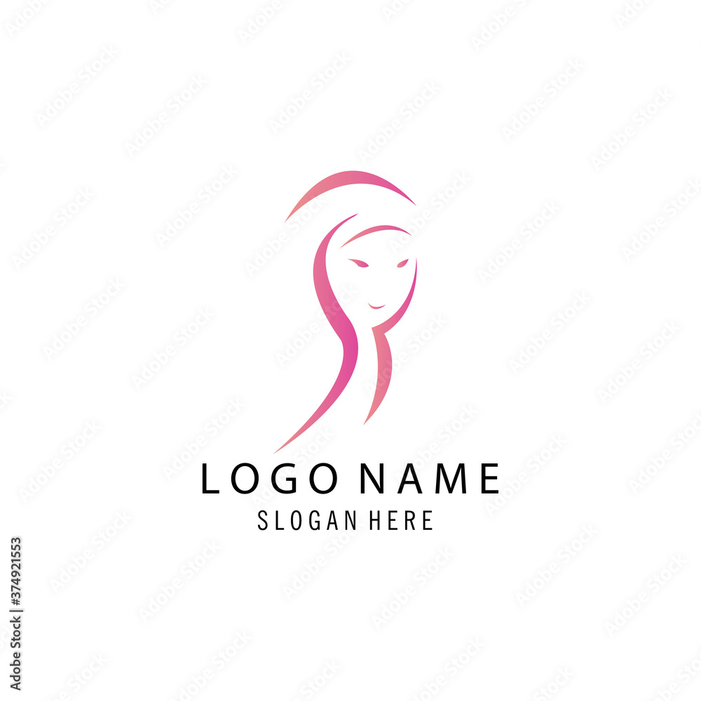 hijab muslimah logo, fashion design, vector illustration hijab muslimah logo, fashion design, vector illustration