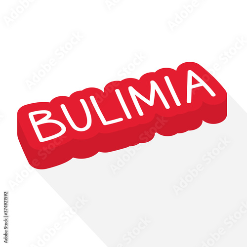 bulimia word concept - vector illustration
