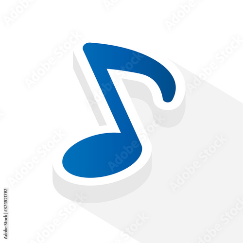 music note icon- vector illustration