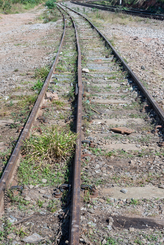Old rusty railways in Brazil