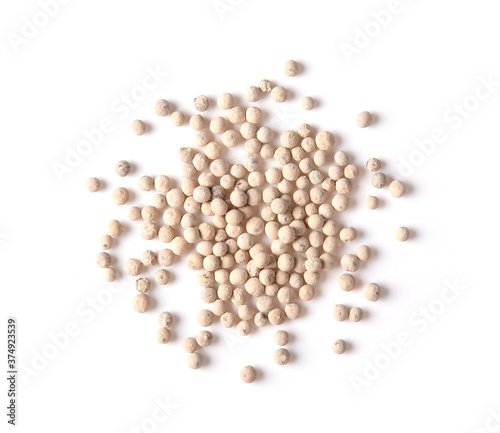 White pepper on a white background