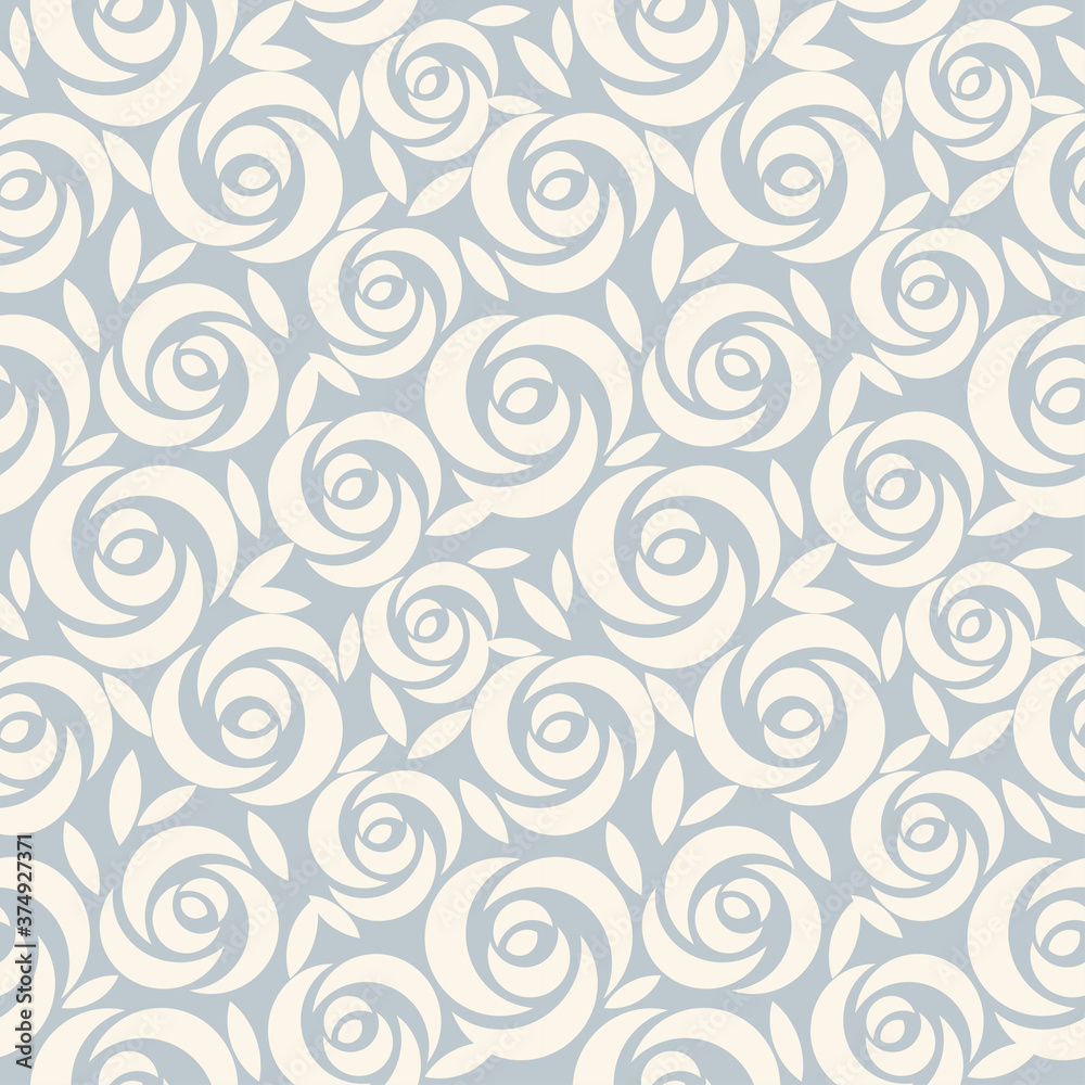 Seamless damask wallpaper. Vintage pattern in Victorian style . Hand drawn floral pattern. Shabby chic Vector illustration - obrazy, fototapety, plakaty 