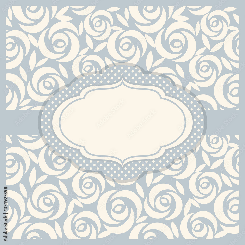Cute Valentine card with roses and hearts. Template greeting card, invitation and advertising banner, brochure. Vector Cute Valentine card with roses and hearts. Template greeting card, invitation and advertising banner, brochure. Vector