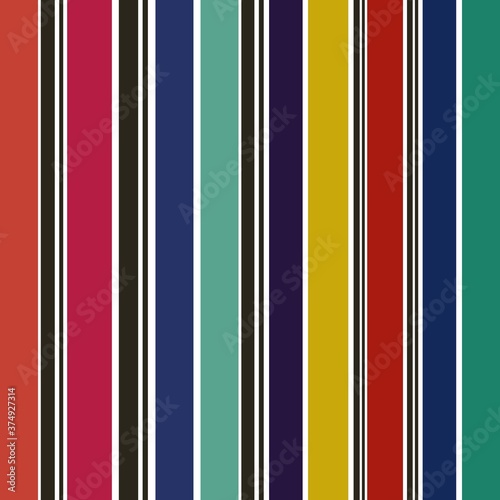 Seamless striped pattern in retro colors. Vertical striped pattern. Vector illustration