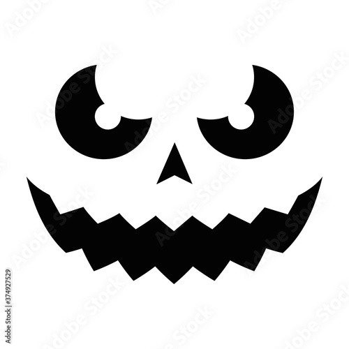 halloween pumpkin face emoji silhouette style icon