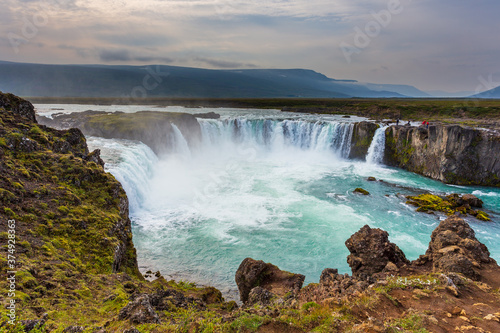 Godafoss, waterfall in northern Iceland. It is located along the main ring road, Iceland.