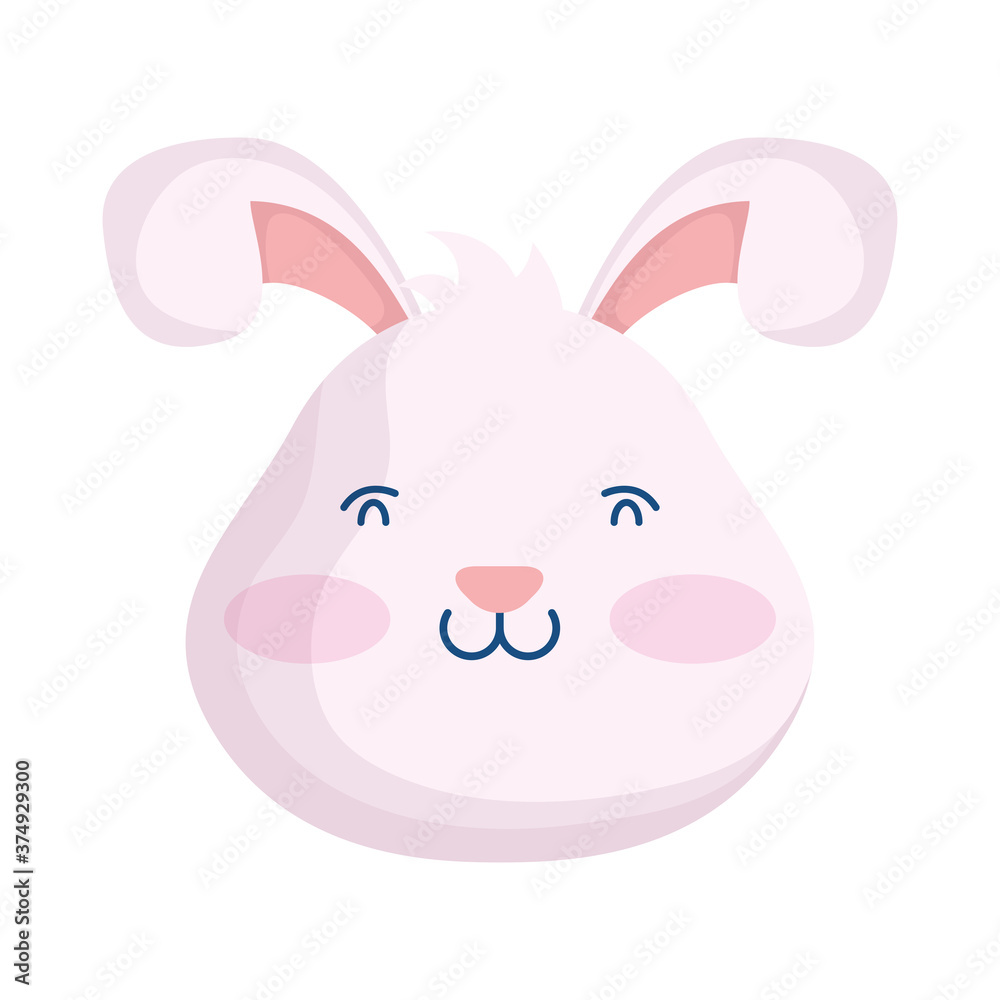 Obraz premium cute easter little rabbit head character