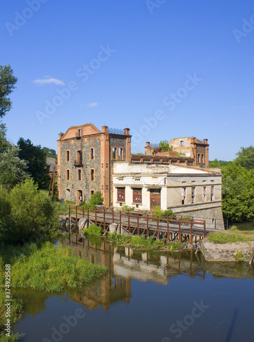 Old abandoned mill on the road to Nemyriv, Ukraine