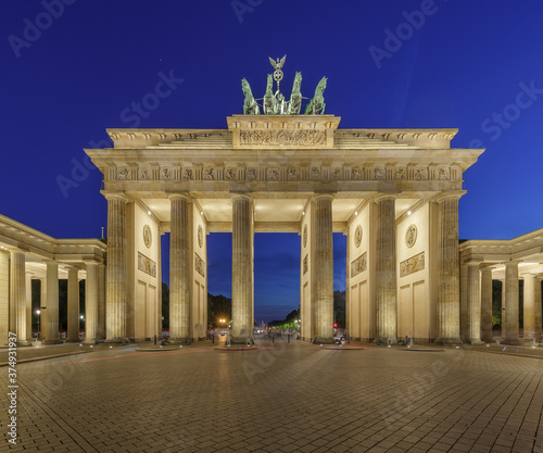 Night view of Brandenburg Gates in Berlin  Germany