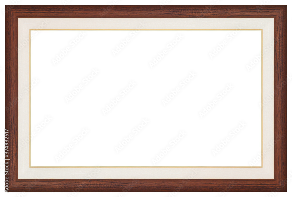 Wood frame isolated on white background with clipping path Wood frame isolated on white background with clipping path