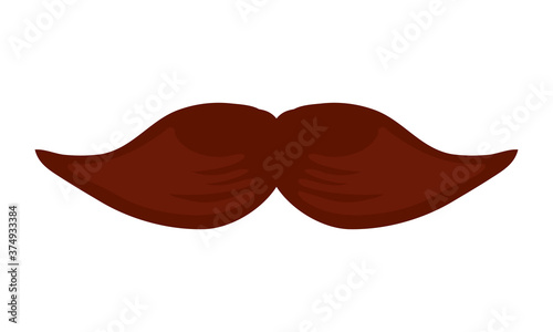 mustache funny accessory isolated icon