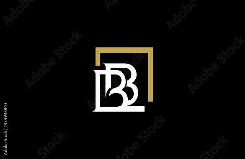 Elegant BB Letter Linked Rectangle Shape Monogram Logo Design