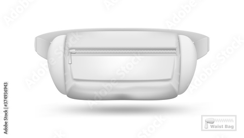 White Waist Bag. On Belt Sport Pack