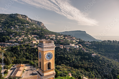 Eze, a small and ancient town on top of mountains along the coast in Provence, France.
