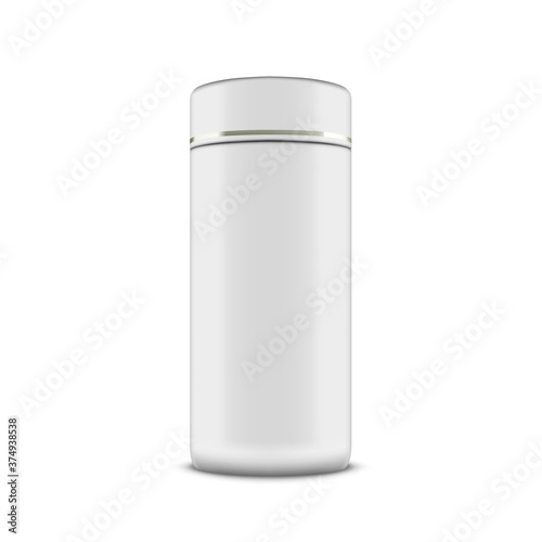 White Plastic, Metal Or Cardboard Cylindrical Tube