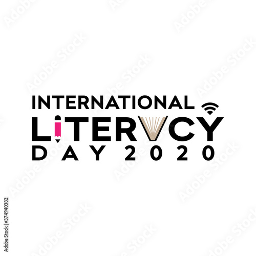 Design about International Literacy Day celebration, 8th September.