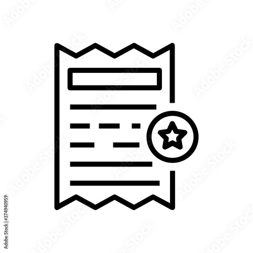 
Written or printed statement acknowledging cash sales, receipt icon 
