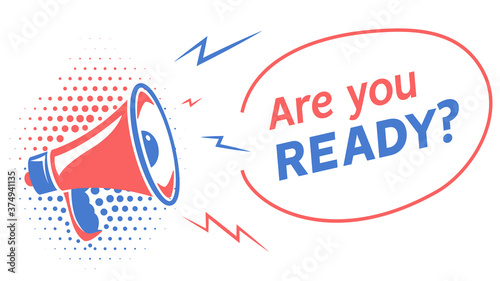 Propaganda announce megaphone speaker public amplify loud news