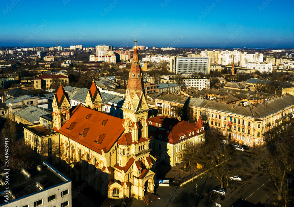 air photo of Church of St. Paul in Odessa Ukraine