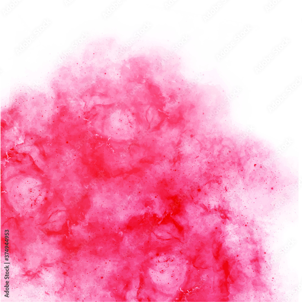 Abstract hand drawn watercolour vector background, red drops of paint on white background, vector illustration 