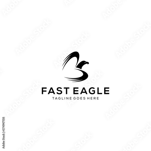 Fototapeta Naklejka Na Ścianę i Meble -  Illustration Creative luxury Modern Eagle head Logo Vector icon template
