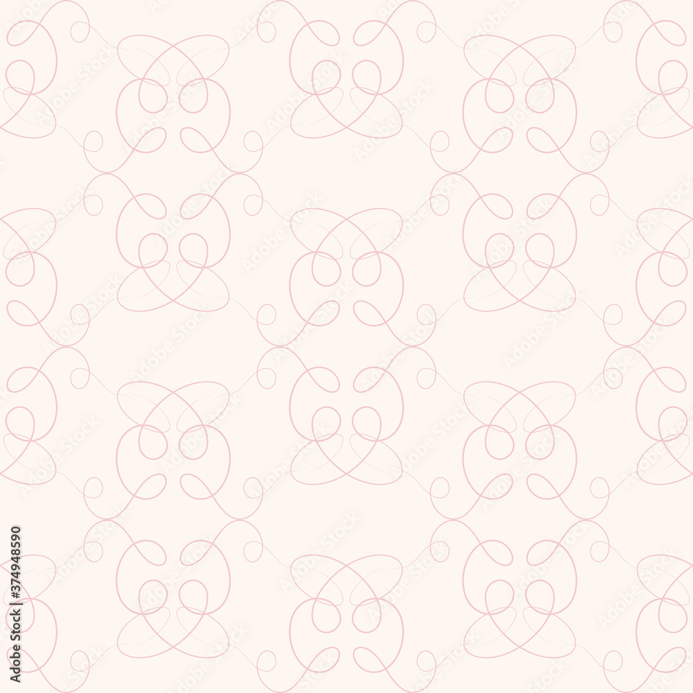 Vector pastel  seamless pattern. Wedding pink background