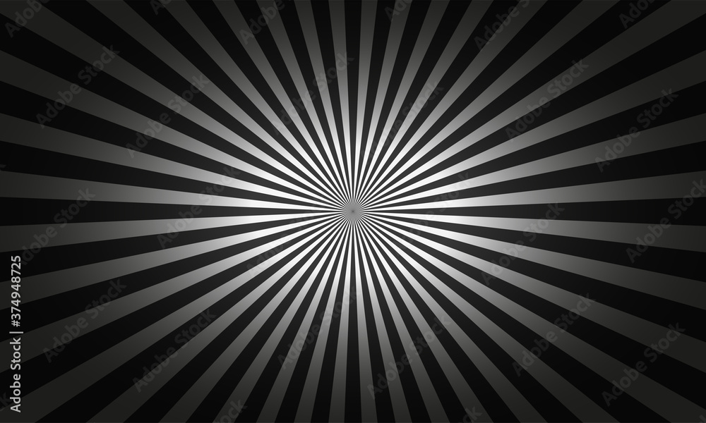 Abstract geometric monochrome background with rays from center Abstract geometric monochrome background with rays from center