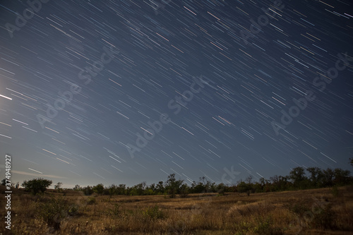 Photo of the tracks of stars