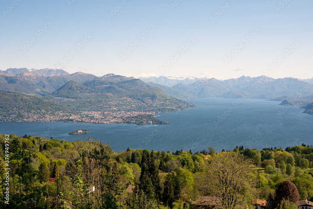 Isola Madre and the lake Maggiore, Italy.