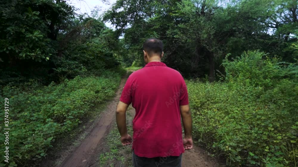 Man in the forest of Champaner, Gujarat Man in the forest of Champaner, Gujarat