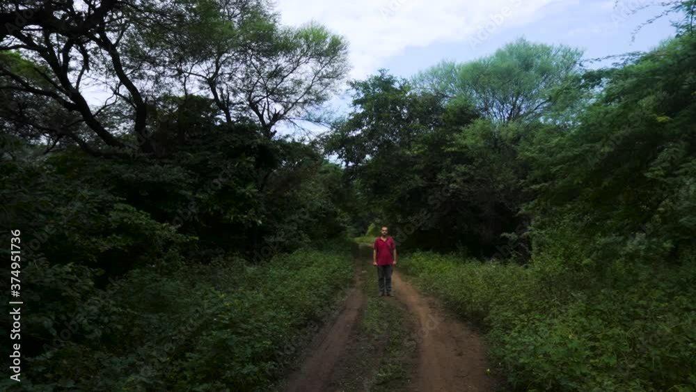 Man in the forest of Champaner, Gujarat Man in the forest of Champaner, Gujarat