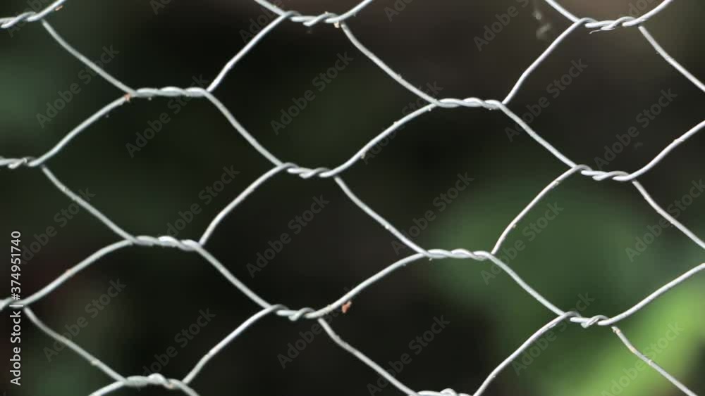 Fence wire close up, slide shot. Chicken wire fence Fence wire close up, slide shot. Chicken wire fence
