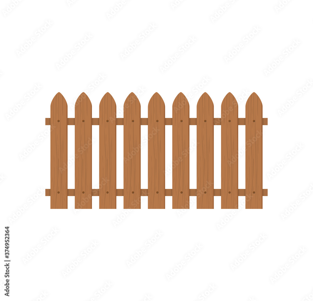 Wooden fence icon. Farm wood wall yard, cartoon garden. Timber gate  background pattern Stock Vector | Adobe Stock
