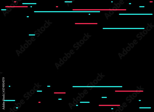 Abstract glitch TikTok background. Vector illustration. Abstract background. Light. Futuristic blue red gradient vector black background contrast color border digital dynamic elegant. TikTok, tik tok