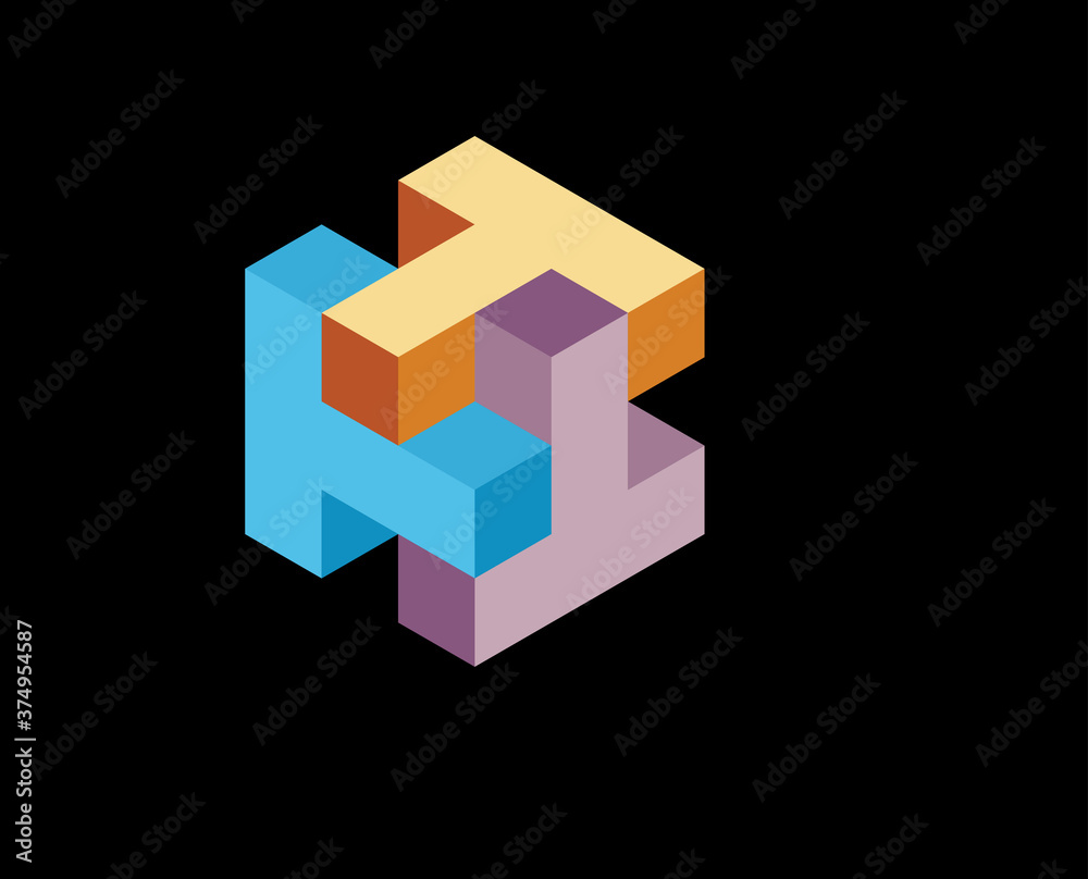 isometric logo design concept Rotated Letter T isometric logo design concept Rotated Letter T