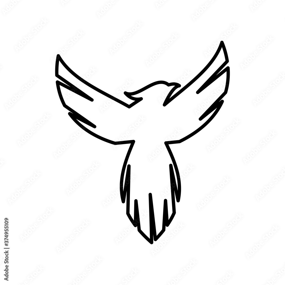 Fototapeta premium Eagle Icon Illustration Vector art eagle logo design.