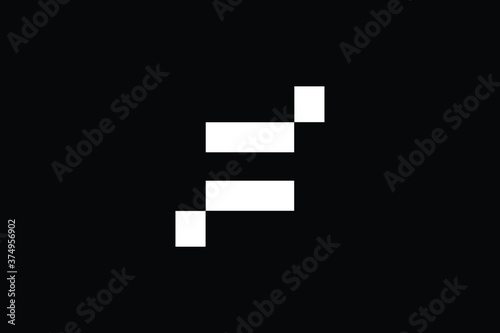 Minimal Innovative Initial HF logo and FH logo. Letter H HF FH creative elegant Monogram. Premium Business logo icon. White color on black background