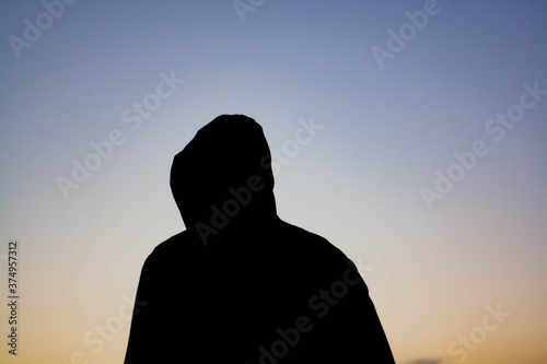 silhouette of a man