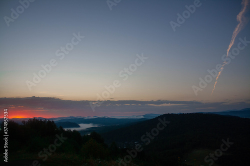 sunrise the mountains