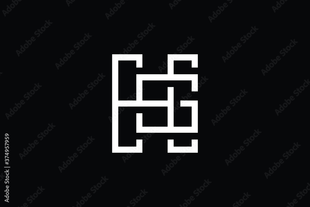 Minimal Innovative Initial HS logo and SH logo. Letter HS SH HG GH creative elegant Monogram. Premium Business logo icon. White color on black background Minimal Innovative Initial HS logo and SH logo. Letter HS SH HG GH creative elegant Monogram. Premium Business logo icon. White color on black background