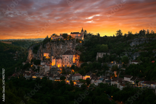 Tapety artystyczne sunset à rocamadour
