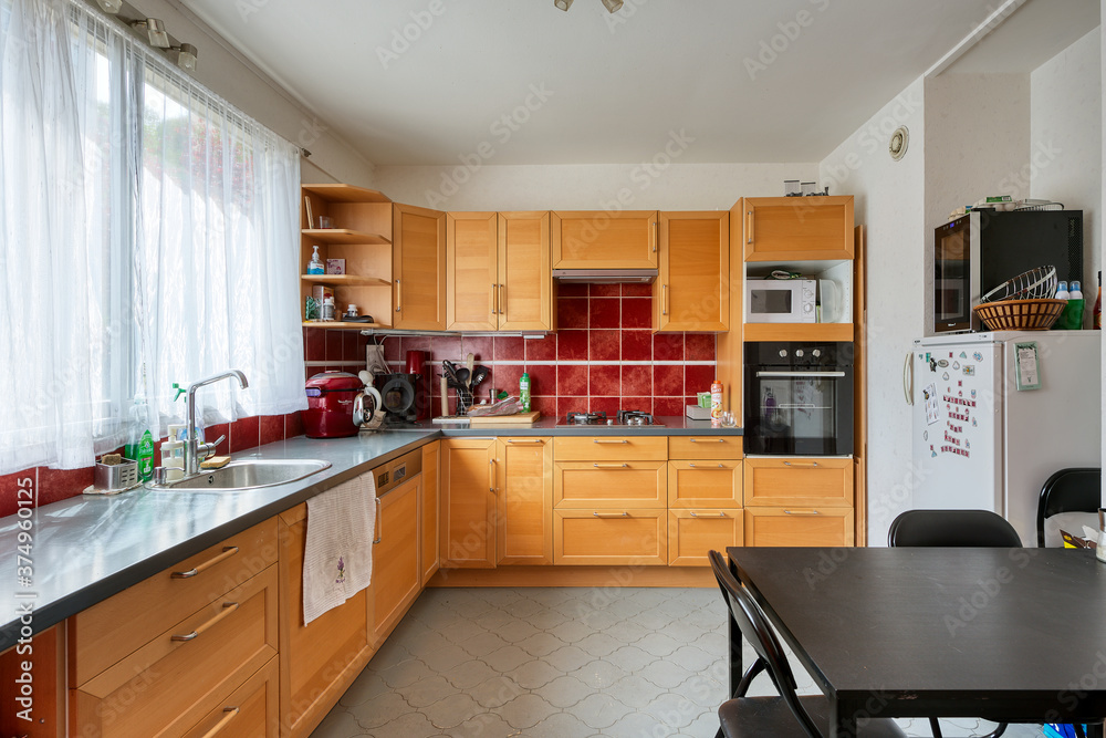 Fototapeta premium modern kitchen interior with kitchen