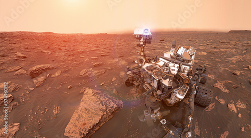 Fotografie, Obraz Rover on Mars surface